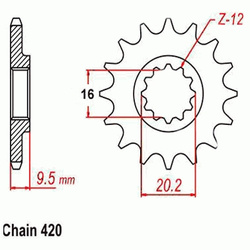 Zebatka Napedowa Sunstar Sunf110-14
