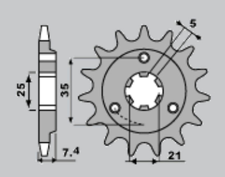 Zębatka przednia 437 15 suzuki dr 600/650 (jtf437.15)