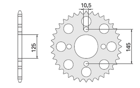 Zębatka tylna 857 44 yamaha  (857-44) (jtr857.44) yamaha xt 600 '85-94, xt 600z tenere 87-89