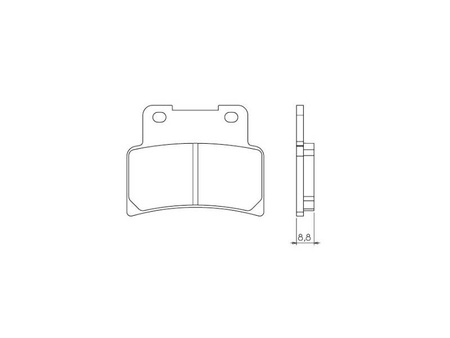 Klocki hamulcowe kh432 aprilia 125/750/850, yamaha yzf 125r, mt125`14-16, przód (ft 3098)