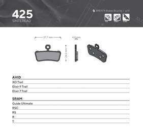 Klocki hamulcowe rowerowe sinter spiekane metaliczne mtb / szosa / elektryk