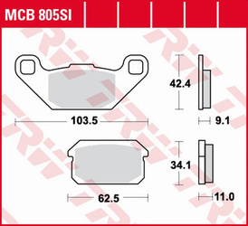 Klocki hamulcowe kh431 sinter offroad adly atv 150 '06-'10, atv 300 '04-'10, cpi xs 250 power quad '07-'10, quadzilla br/xrv '05-'08, rl 300
