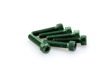 Śruby z anodyzowanego aluminium blister 6 śrub imbusowych m8x35mm zielone