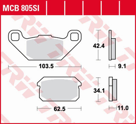 Klocki hamulcowe kh431 sinter offroad adly atv 150 '06-'10, atv 300 '04-'10, cpi xs 250 power quad '07-'10, quadzilla br/xrv '05-'08, rl 300