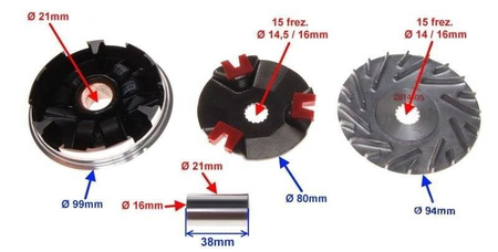 Wariator Sportowy skuter 2T Cpi Keeway Longjia 16mm