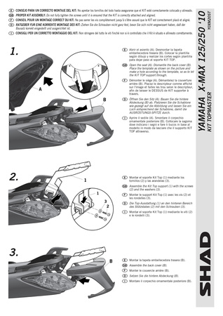 Stelaż kufra tylnego Shad do Yamaha X-Max 125 250 ( 2010 - 2013 )