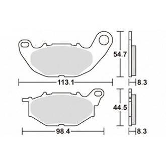 Hamulcowe przód kh663 pasuje do: yamaha yzf-r25 '15-'17, yzf-r3 '15-'17, mt-03 '16-'17, mt-25 '17 przód