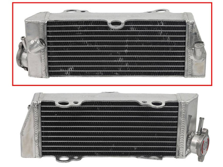Psychic chłodnica ktm sx 85 '03-10, sx 105 '03-10 wzmocniona o standardowej pojemności lewa (szt.) (z korkiem)