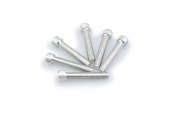 Śruby z anodyzowanego aluminium blister 6 śrub imbusowych m8x45mm srebrne