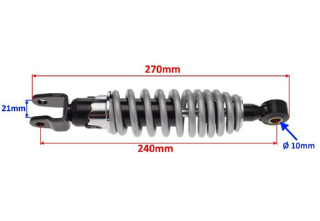 Amortyzator tylny do skutera TGB Suzuki 27 cm
