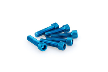 Śruby z anodyzowanego aluminium blister 6 śrub imbusowych m8x30mm niebieskie