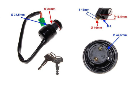 Stacyjka kompletna motocykl Suzuki Gn125