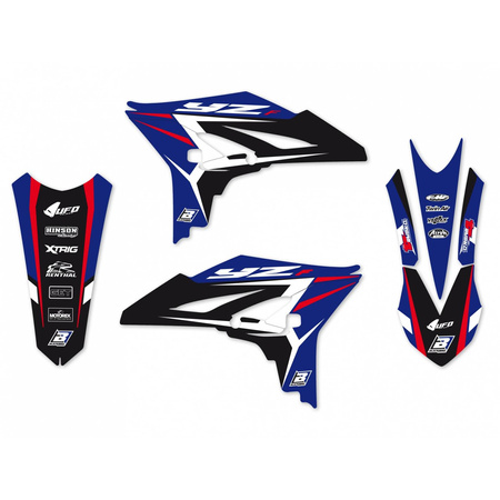 Komplet naklejek (oklein) yamaha yzf 250 (10-13), dream 4 kolor niebieski/czarny