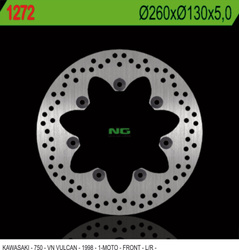 Tarcza hamulcowa przód kawasaki vn750 vulcan (260x130x5mm) 7 otworów śr.10,5