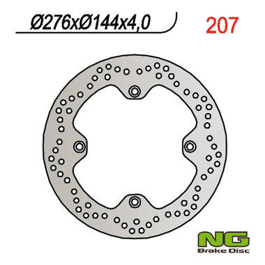 Tarcza hamulcowa przód honda xrv 750 (90-03) (276x144x4) (4x10,5mm)