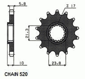 Zebatka Napedowa Sunstar Sunf3a3-13
