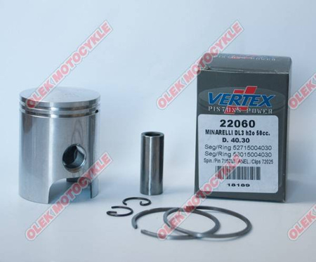 Vertex tłok minarelli 50,water cooled 40,80 mm (+0,50 mm) (pierścienie 53015004080 x 1, 52715004080 x 1)