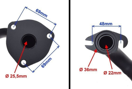 Kolanko rury wydechowej do skutera 2T 4T Qt-4
