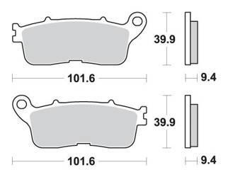 Klocki hamulcowe kh636 yamaha vfr 1200 '12-'18 spiek metaliczny (złote) tył