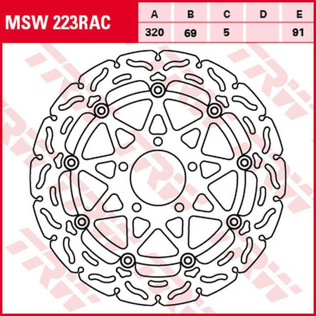 Tarcza hamulcowa przód suzuki gsx-r 600 '97-'03, gsx-r 750 '96-'03, gsx-r 1000 '01-'02, tl 1000r '98-'99, tl 1000s '97-'01, gsx 1300r hayabu