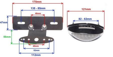 Lampa tylna led do motocykla z Mocowaniem