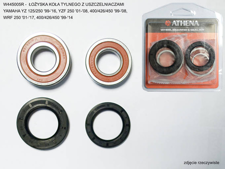 Łożyska koła tylnego z uszczelniaczami yamaha yz 125/250 '99-'16, yzf 250 '01-'08, 400/426/450 '99-'08, wrf 250 '01-'17, 400/426/450 '99-'14