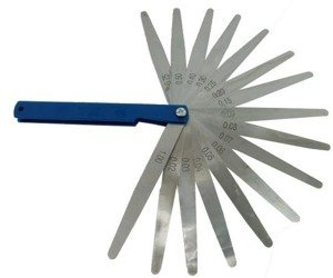 Szczelinomierz 0,02 do 1,00 mm Zawiera Wymiar 0,05 do skutera