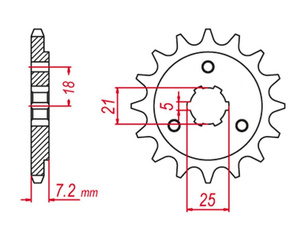 Zębatka przednia 437 14 suzuki dr600/650 '85-'95 (+1) (jtf437.14)