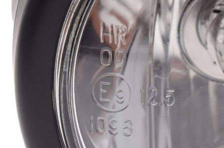 Lampa przód H7+H4 ECE 110 mm 2 szt. zestaw czarny mat