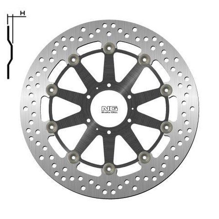 Tarcza hamulcowa przód honda xl 1000v 99-13, cb 1100ex / a14-18 (296x62x5mm) (6x6,5mm) pływająca (środaluminiowy)