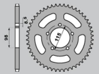 Zębatka tylna 893 50 kolor
