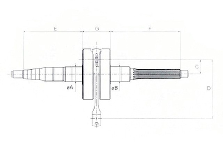 Wał korbowy skuter Peugeot Ludix Jet Force 50