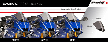 Szyba Sportowa Puig Do Yamaha Yzf R6 17-23 Niebieska