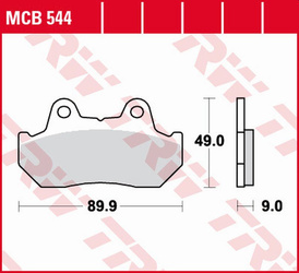 Klocki hamulcowe kh069 kh069/2/3 organic honda cbx 125f '84-'88, cn 250 helix '86-'99, nsr 250/400r '85-'86, cb 450 '83-'86, vf 500 '84-'87,