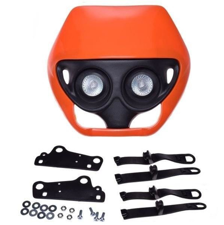 Owiewka z halogenami Pomarańczowa Niska