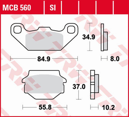 Klocki hamulcowe kh sinter offroad kawasaki kfx 250 '87-'04, kef 300 lakota '95-'03, suzuki lt-r 250 '87-'90, lt-r 500 '87-'95 przód yamaha 