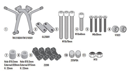 GMOLE OSŁONY SILNIKA HONDA 500 '23-'25 KOLOR CZARNY