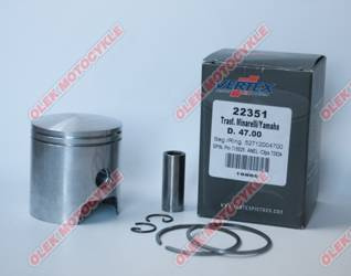 Vertex tłok malossi (minarelli, yamaha) (47,40mm=+0,40) sworzeń 10mm (pierścienie 52712004740 x 2)