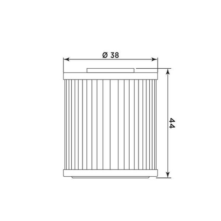 Filtr oleju kawasaki kxf 250 04-16, suzuki rmz 250/450 04-16 (hf207) (50)