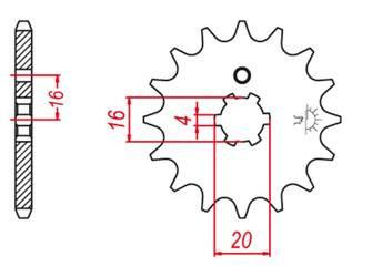 Zębatka przednia 560 12 kawasaki kx 60 '83-'01, kx 65 '00-'20, kx 80, kx 85 '01-'20, kx 100 '89-'21' suzuki rm 60/100 '03-'05, tt-r 50 '06-'