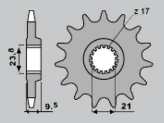 Zębatka przednia 342 14 honda cr 250 '88-'07, crf 450 '02-'22, crf 250r '22-'23 (jtf284.14)