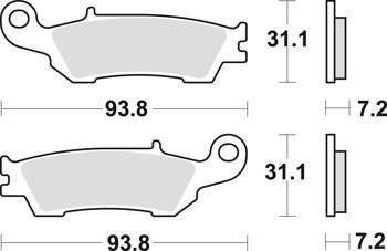 Klocki hamulcowe kh450 sinter offroad yamaha yz 125 08-, wr 250 15-, yz 250 07-, wr 450 16-, yz 450 08-, przód