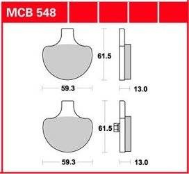 KLOCKI HAMULCOWE TRW MCB548