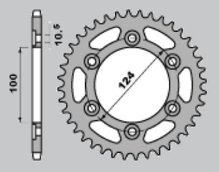 Zębatka tylna 1027 40 ducati 750 ss '99-'02, 900ss '98-'02, monster 750/900