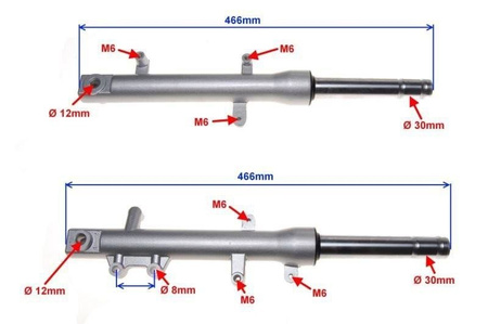 Amortyzatory przednie do skutera Qt-4