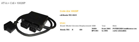 Dze moduł zapłonu cdi honda trx 450 r 04-05 racing multimapa