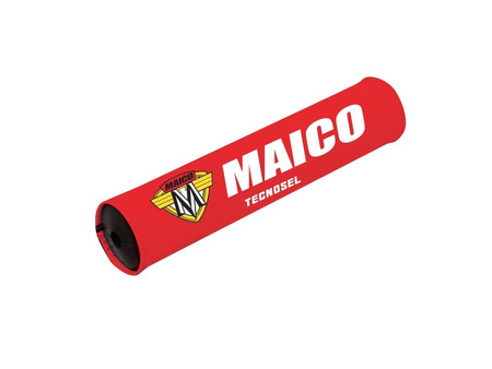 Osłona kierownicy (na poprzeczkę) traditonal maico vintage, kolor czerwony, logo maico