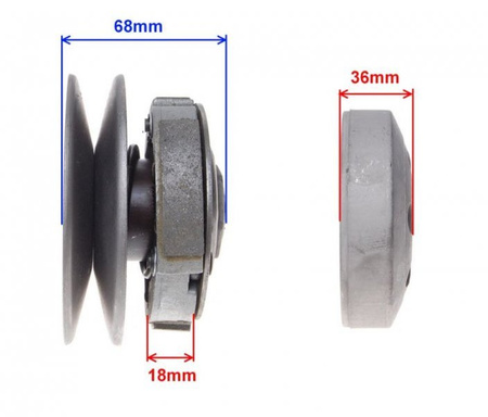 Sprzęgło kompletne do skutera 4T GY6-50 Skutera Kymco Honda Peugeot