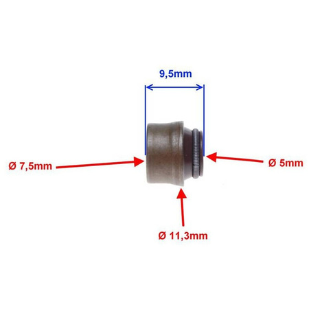 Uszczelniacz Zaworowy do Piaggio Zip 50 4T 4.5 mm