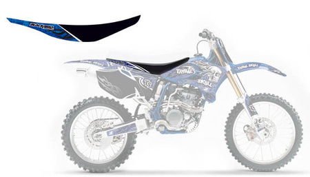 Pokrowiec/poszycie na siedzenie yamaha yzf 250 '10-'13 tribal skull 2 kolor czarny/ niebieski 